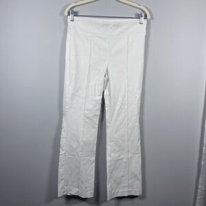 J. McLaughlin Ivy White‎ Pull On Pleated Ankle Pants Cropped Women's Size 6